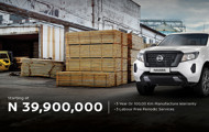 White Nissan Navara double cab